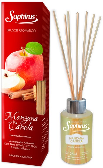 Difusor Aromático Manzana Canela - Difusores Saphirus Clipart (640x640), Png Download