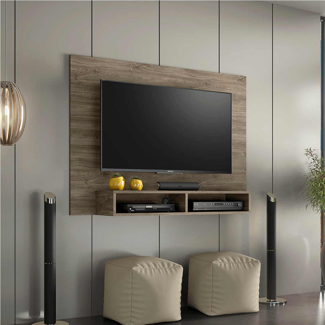 Painel Notável Eros Na Cor Canela - Painel Para Tv 43 Polegadas Clipart (1200x1200), Png Download