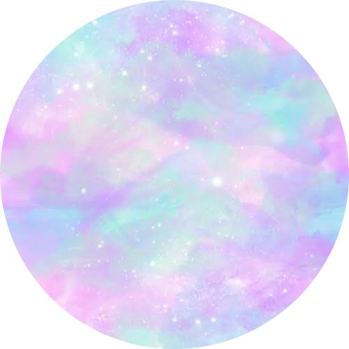 #pastel #space #galaxy #sky #stars #circle #background - Circle Clipart (500x500), Png Download