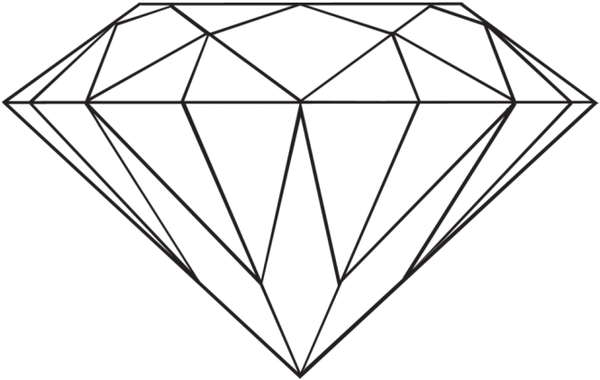 Diamond Drawing Png - Clip Art Diamond Transparent Png (700x462), Png Download