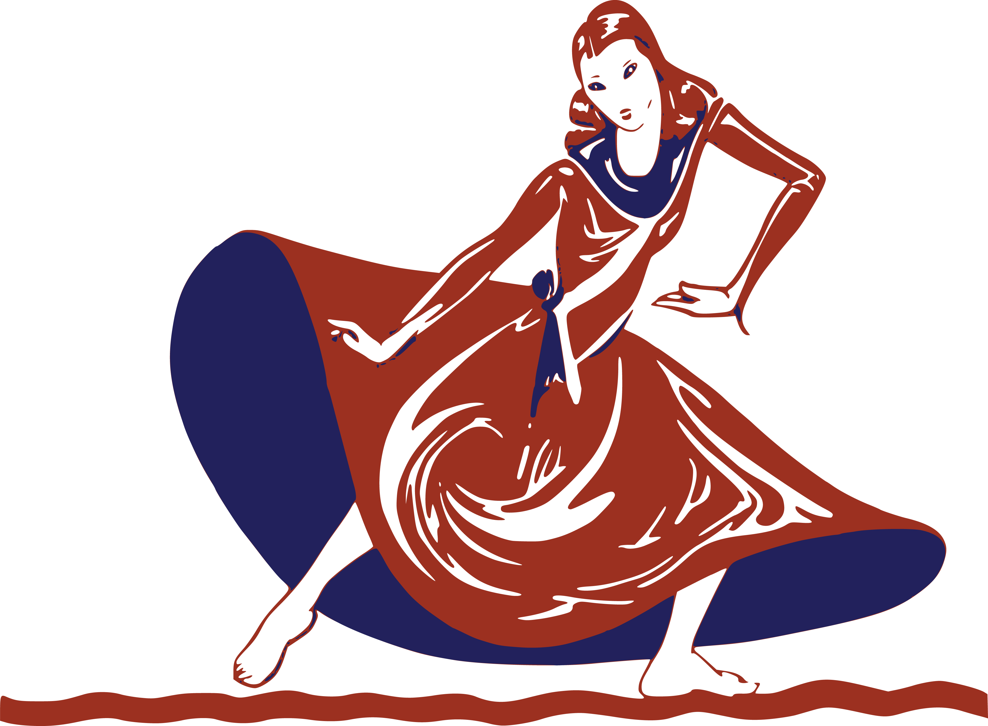 Flying Witch Silhouette - Lady Dancing Clip Art - Png Download (4000x2941), Png Download