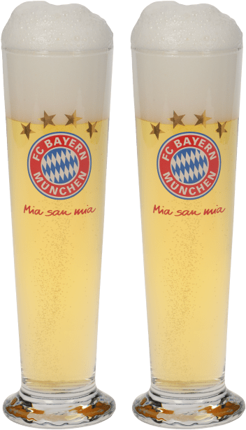 Juego De Dos Vasos Para Cerveza Pilsen - Paulaner Bayern Munich Glass Clipart (660x660), Png Download