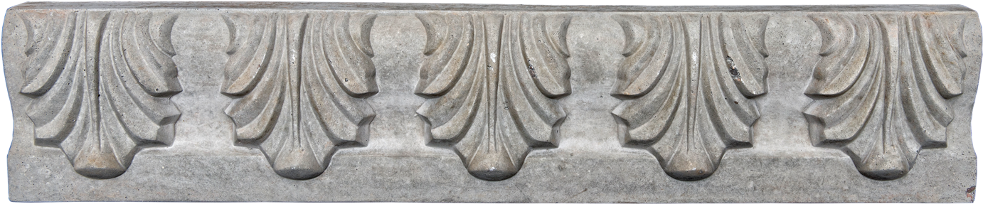 Venneti Leaf Gray Color Smooth Finish Without Background - Stone Carving Clipart (1400x560), Png Download