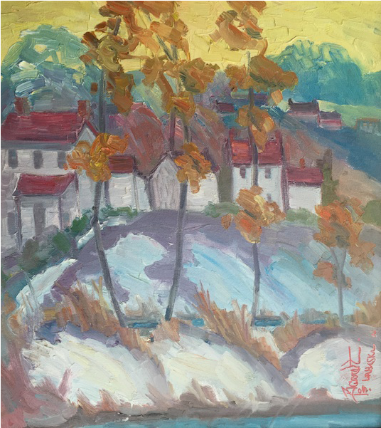 Autumn Trees - Painting Clipart (800x800), Png Download