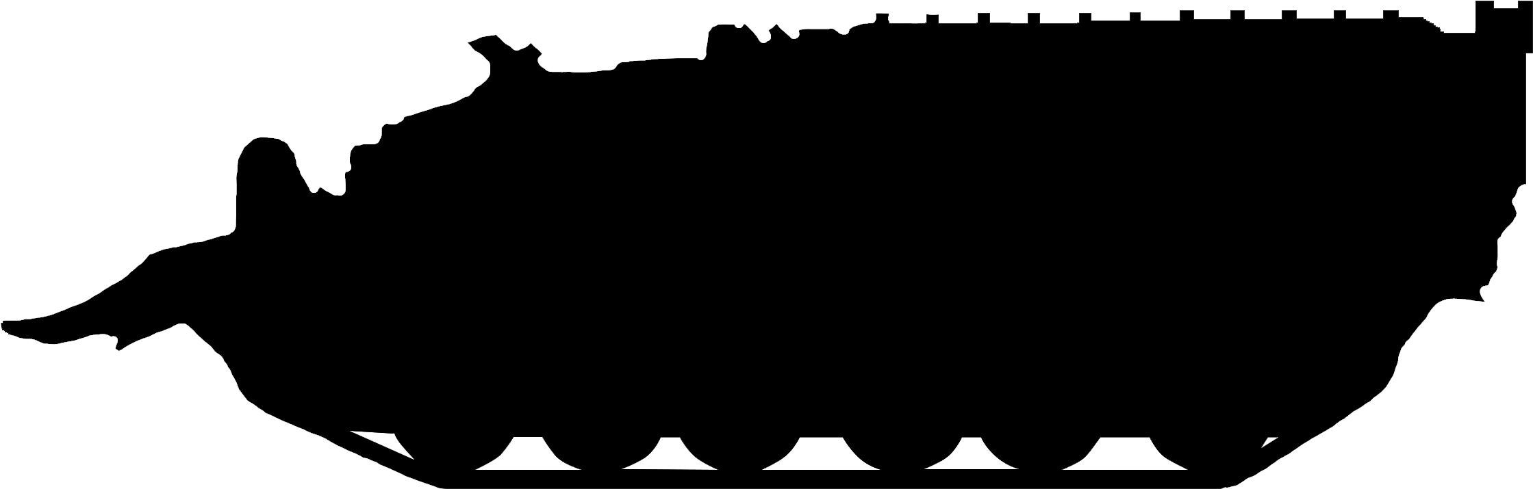 Crarrv S-b - Silhouette Clipart (2349x894), Png Download