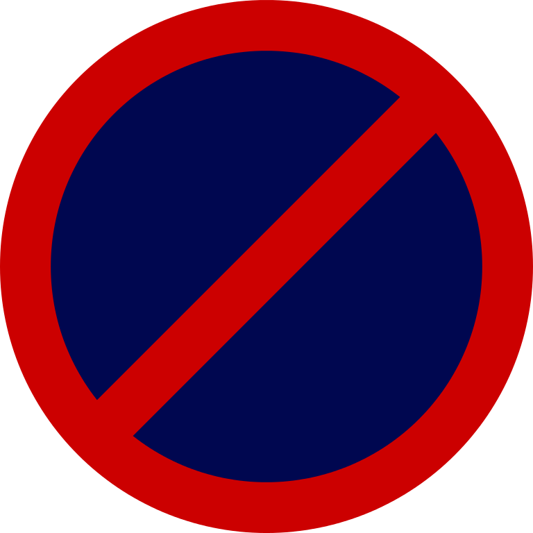 No Parking - Circle Clipart (768x768), Png Download