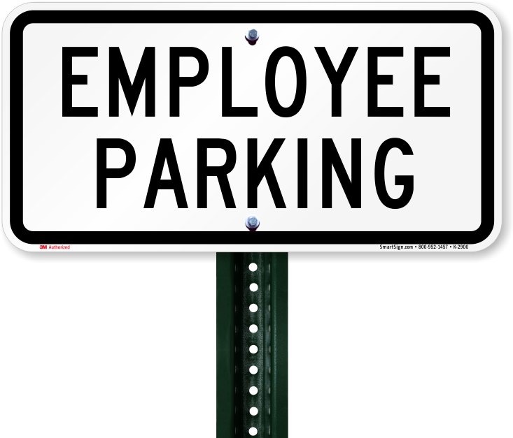 Employee Parking Sign - Parking Sign Clipart (800x800), Png Download