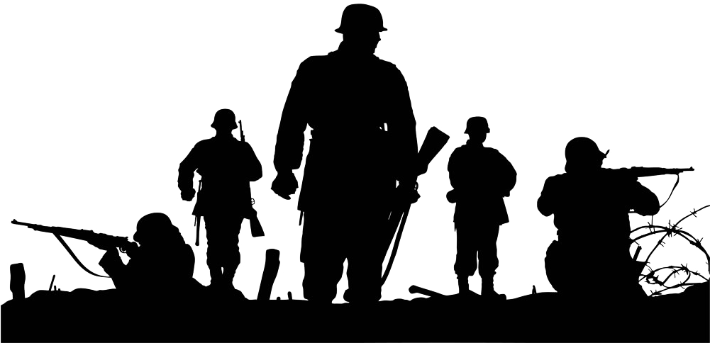 War Png Transparent - War Silhouette Png Clipart (1000x531), Png Download
