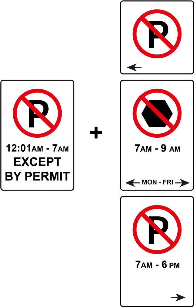 Read All Parking Signs - Circle Clipart (676x1024), Png Download