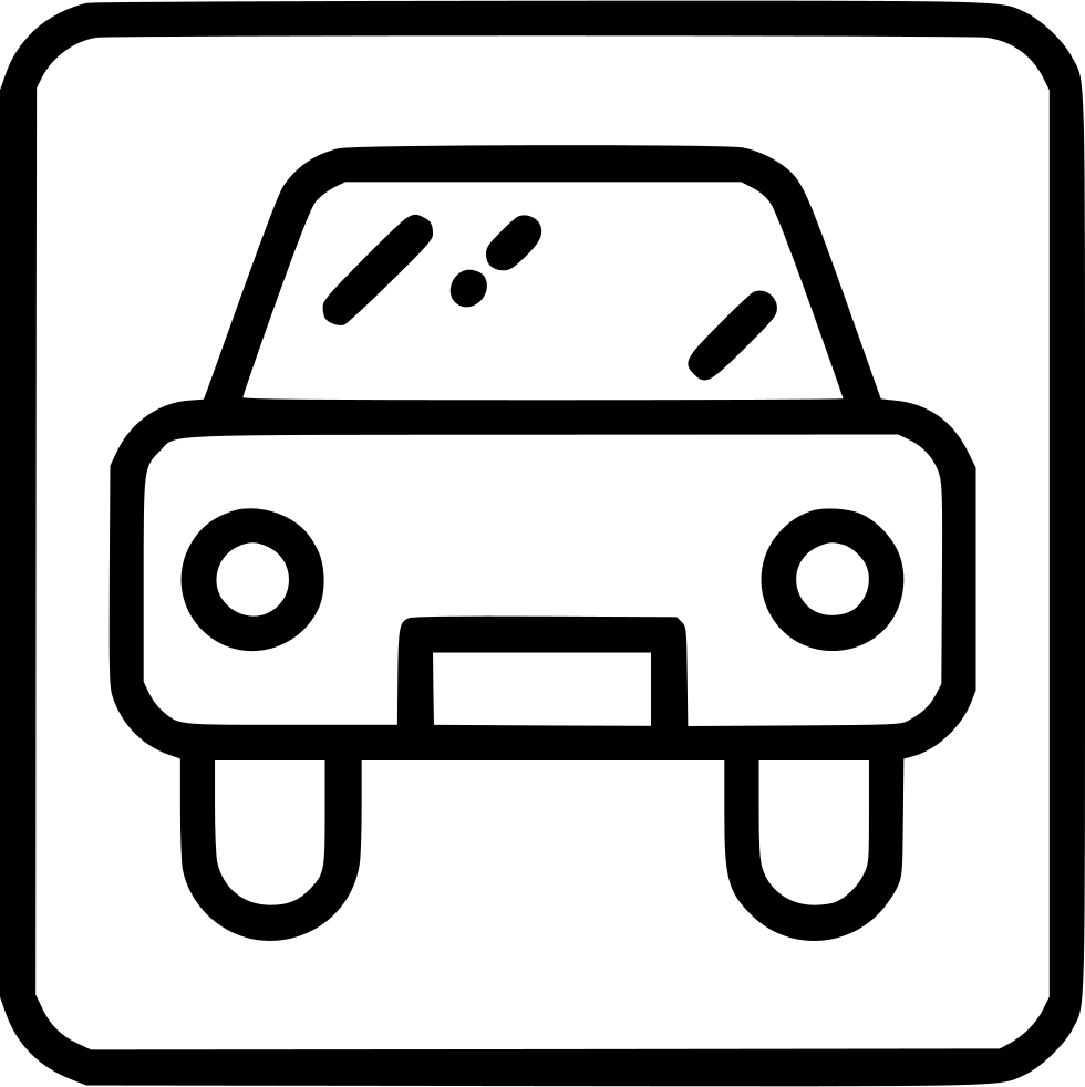 Park Sign Parking Car Square Comments - Car Clipart (980x982), Png Download