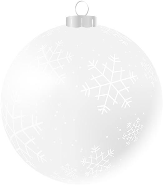 Transparent Christmas Ornament Clip Art - White Christmas Ornament Png (530x600), Png Download
