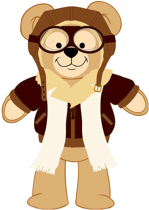 Pilot Bear Clip Art - Png Download (518x720), Png Download