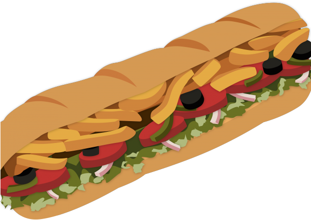 Sandwich Clipart Cuban Sandwich - Subway Sandwich Clip Art - Png Download (640x480), Png Download