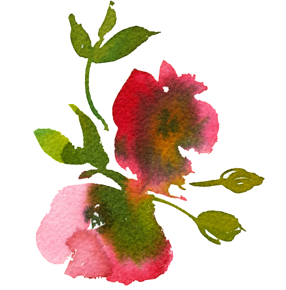 Hand Painted Smudged Watercolor Flower Png Transparent - Watercolor Painting Clipart (1004x1019), Png Download