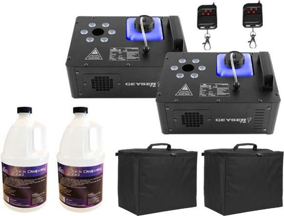 Chauvet Dj Geyser T6 With Fog Fluid And Carry Cases - Water Bottle Clipart (600x600), Png Download