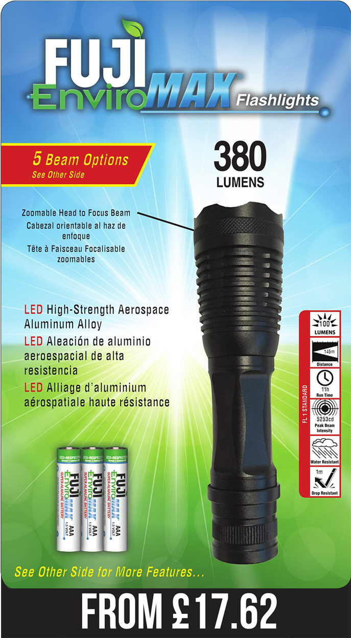 Led High-strength Aerospace Aluminium Alloy Flashlight - Lens Clipart (768x1258), Png Download