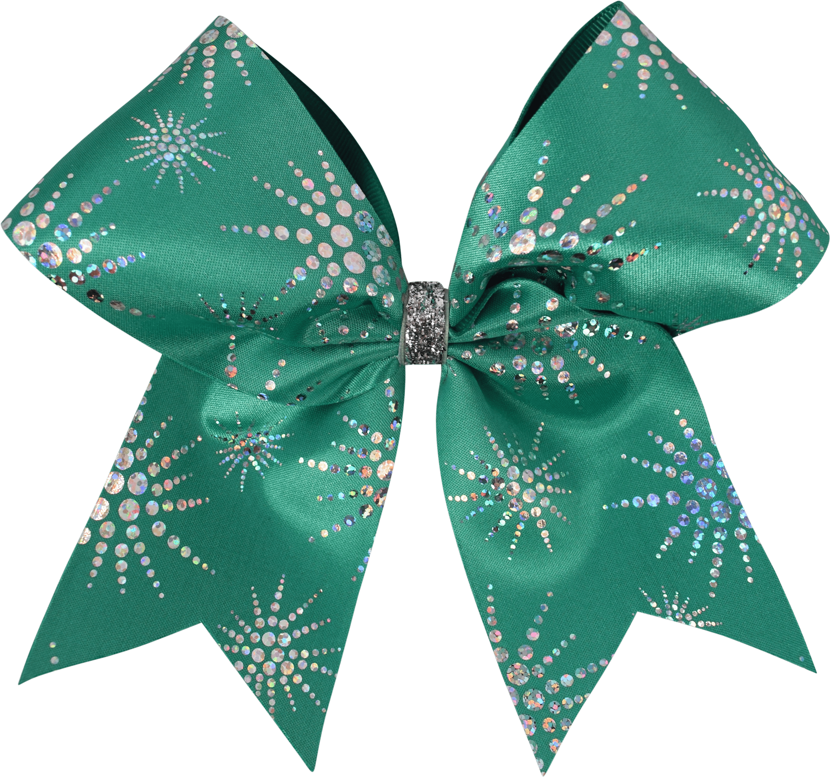 Teal Starburst I Love Cheer® Hair Bow Clipart (4000x4000), Png Download