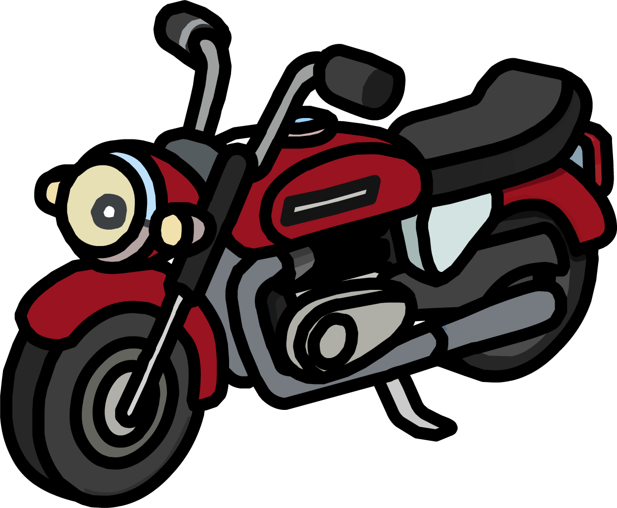 Moto Png - Club Penguin Motorcycle Clipart (1239x1020), Png Download
