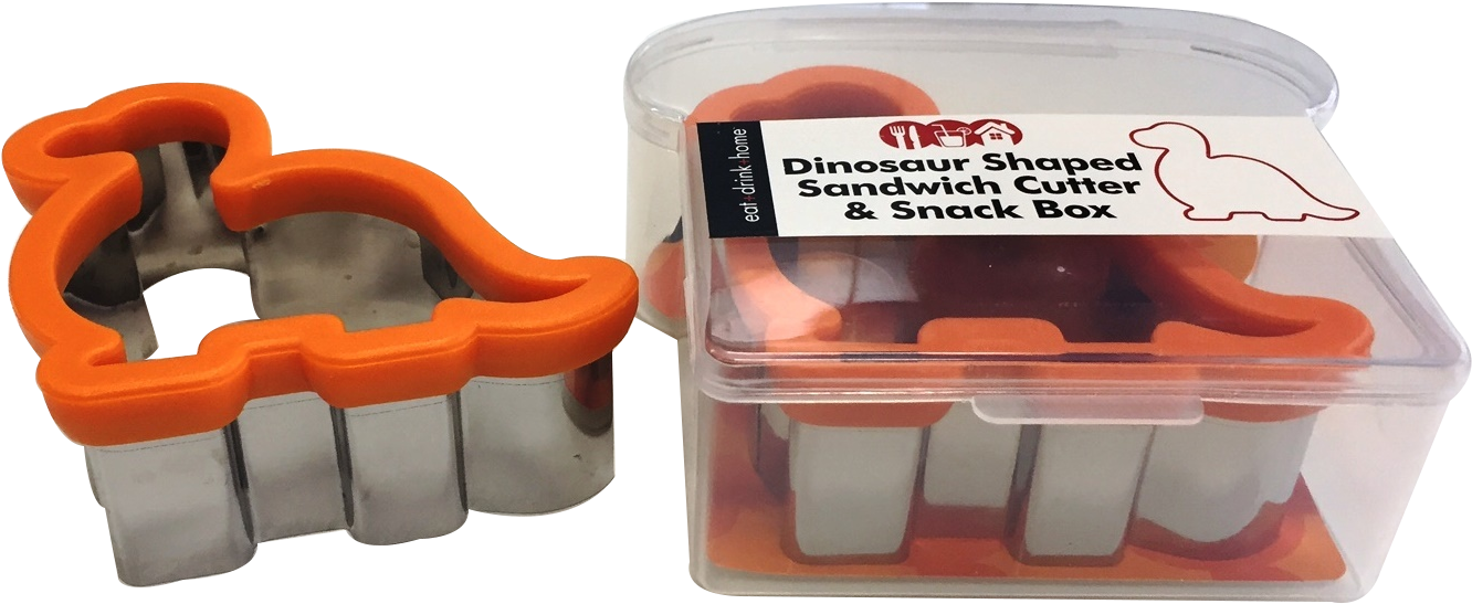 Dinosaur Sandwich Cutter In Sandwich Box Clipart (1376x630), Png Download