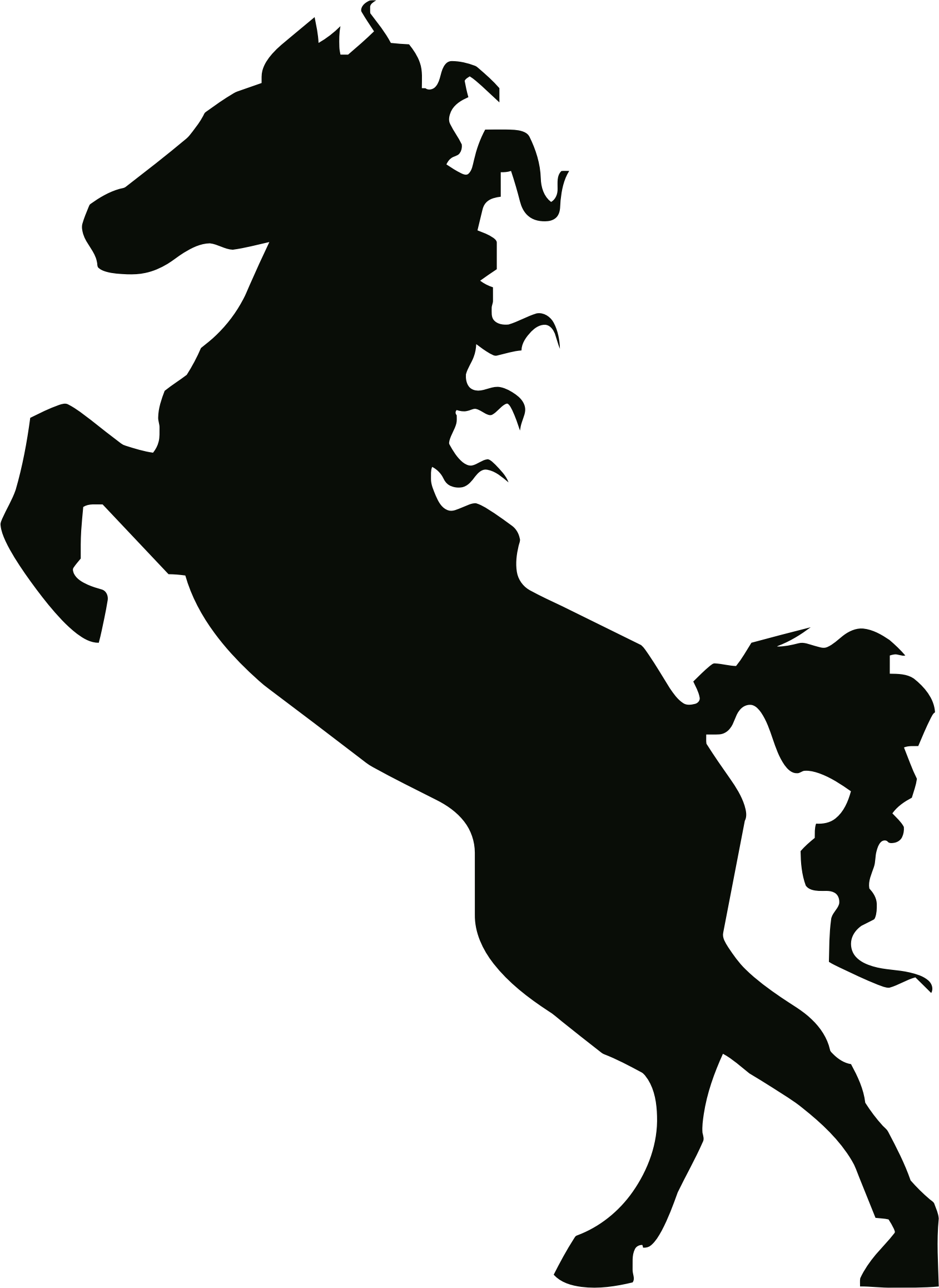 This Free Icons Png Design Of Stallion Silhouette - Horse On Hind Legs Silhouette Clipart (1689x2316), Png Download