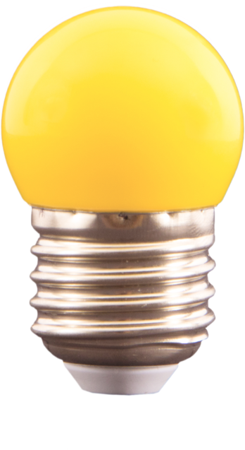Foco Bombilla Miniatura Globo De Led Amarillo 1w E27 - Incandescent Light Bulb Clipart (651x800), Png Download