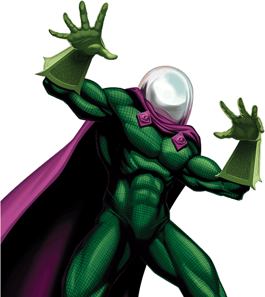 Marvel Heroes Mysterio , Png Download - Mysterio Spider Man Transparent Clipart (536x601), Png Download