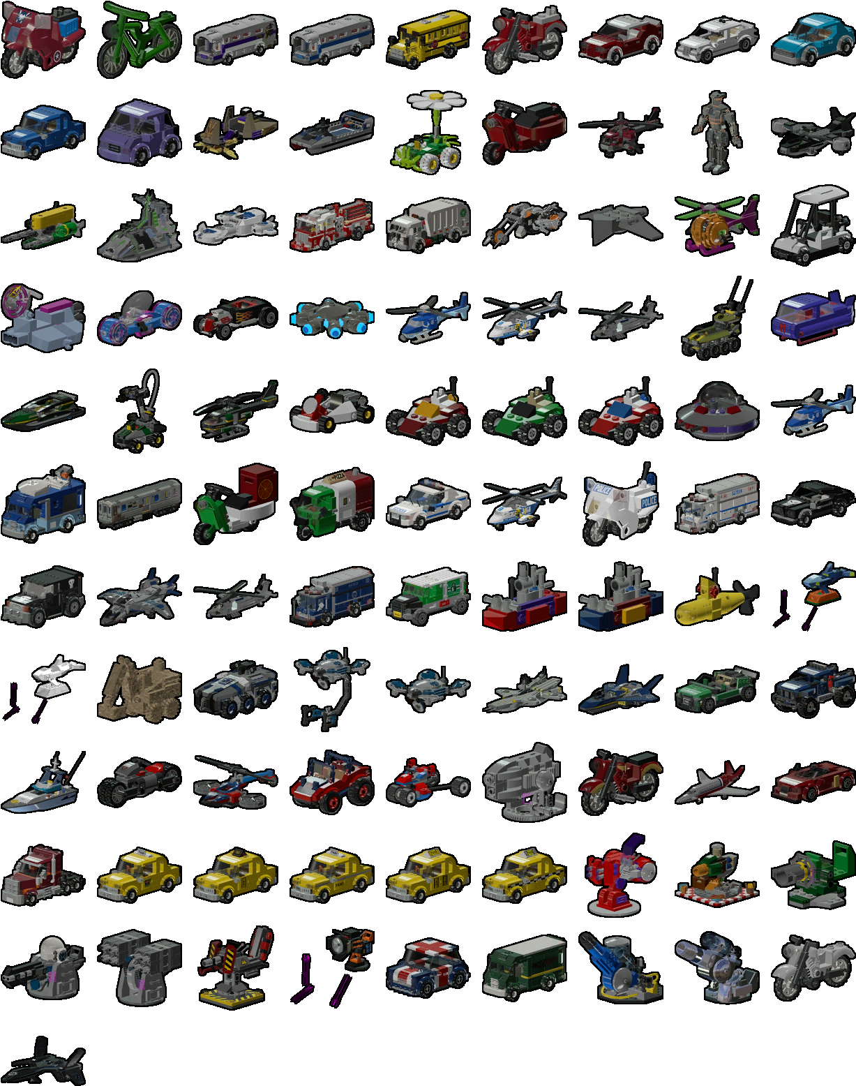 Click For Full Sized Image Vehicle Icons - Lego Marvel Super Heroes Sprites Clipart (1227x1556), Png Download