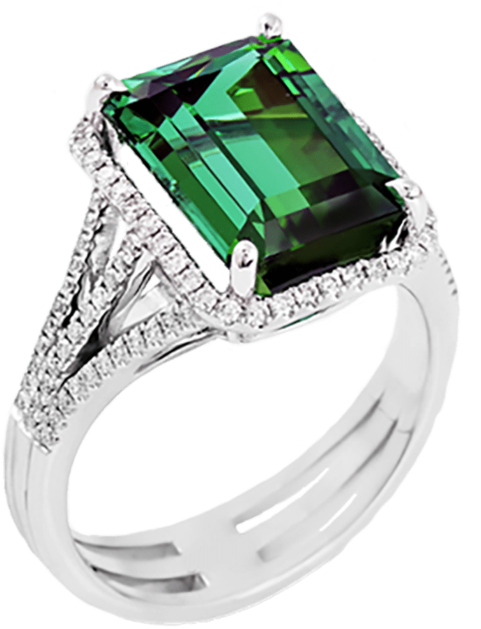 Fashion - Emerald Ring Png Clipart (1000x1000), Png Download