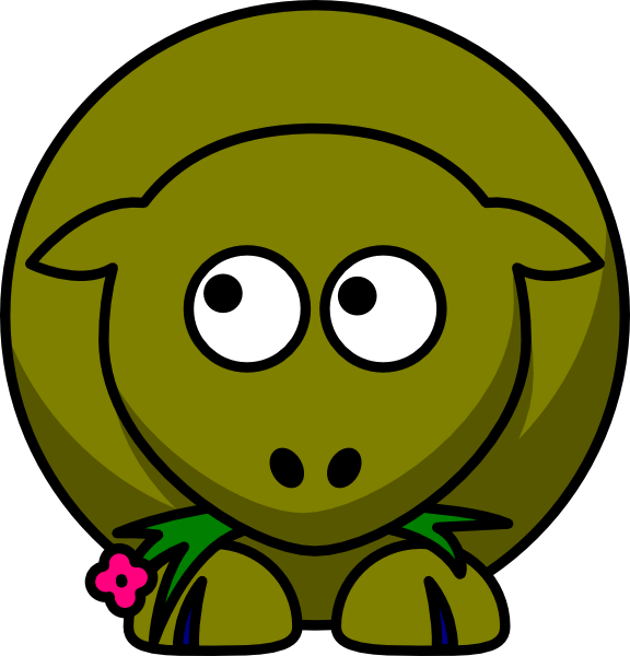 Olive Green Two Toned Looking Up To Left Png - Sheep And Goats Parable Cartoon Clipart (576x600), Png Download