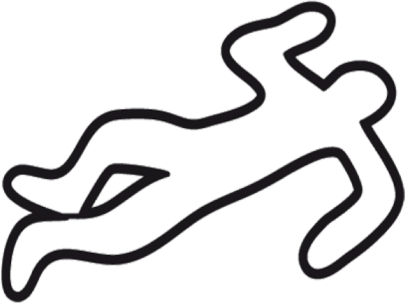 Dead Body Outline Png Clipart (640x480), Png Download