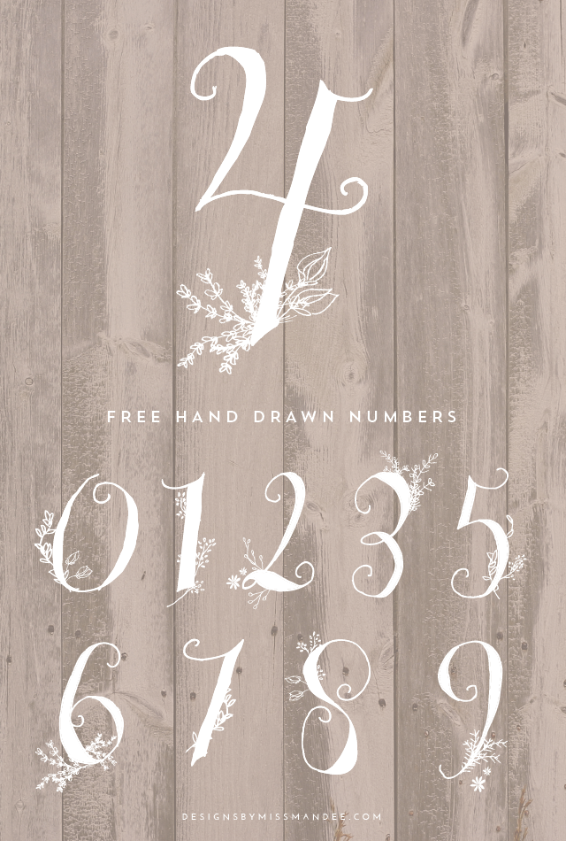 Stunning Hand Drawn Numbers Clipart (640x950), Png Download