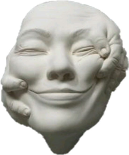 #face #smile #sculpture #hands #weird #odd - Sculpture Clipart (1024x1024), Png Download