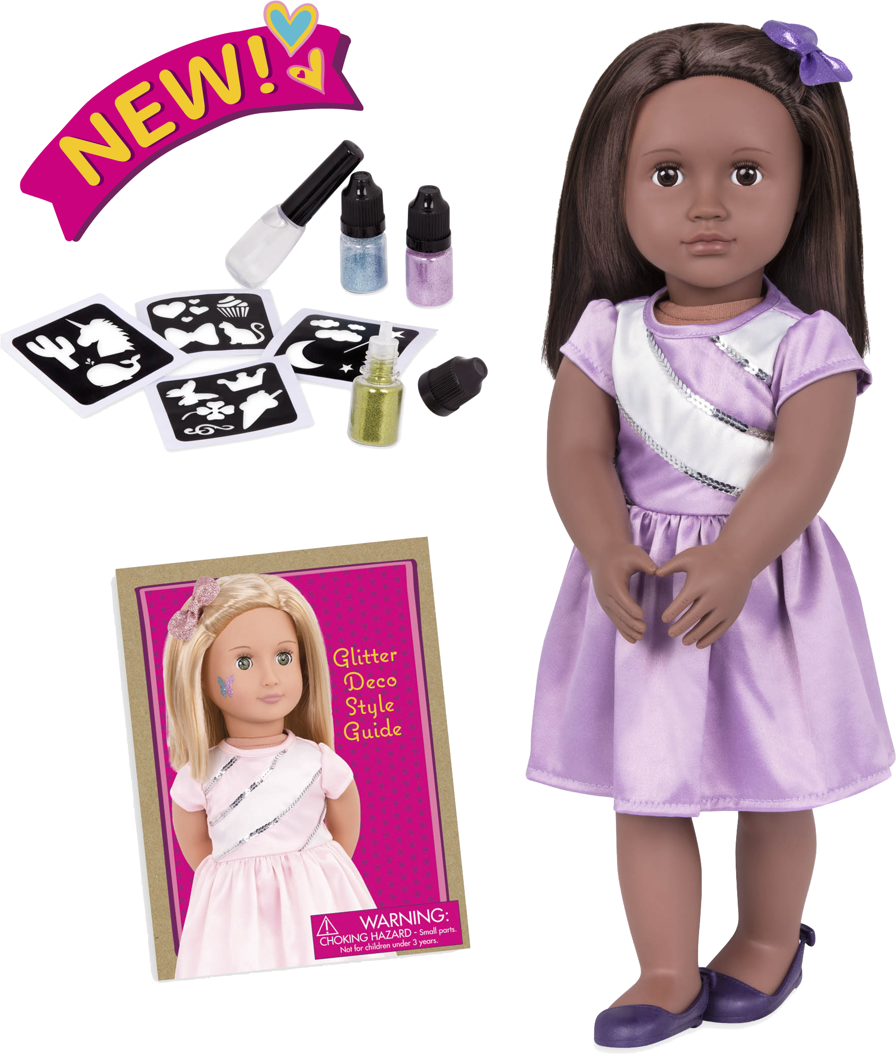 Shyanne 18-inch Glitter Tattoo Deco Doll - Our Generation Glitter Tattoo Doll Rosalyn Clipart (2100x2100), Png Download
