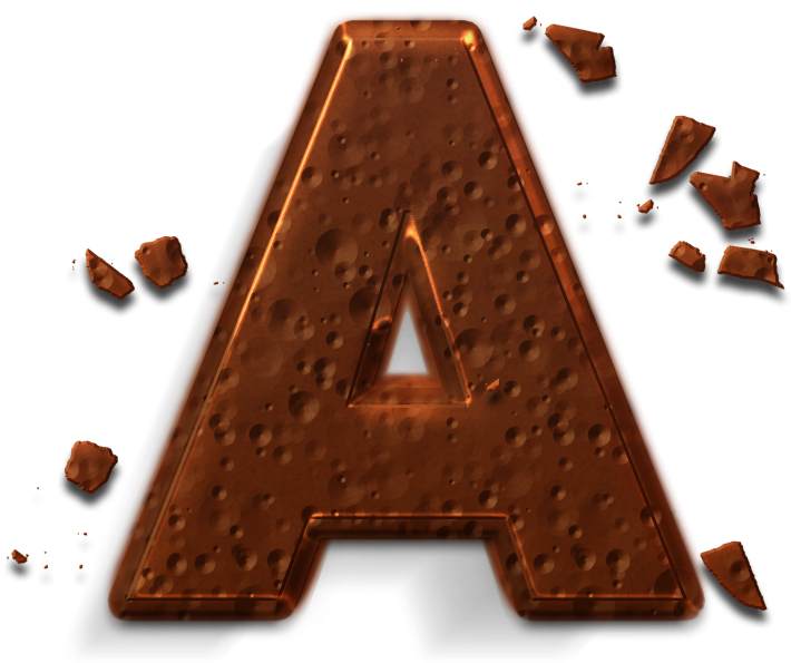 Chocolate Style 3d Letter A - Chocolate Clipart (866x650), Png Download
