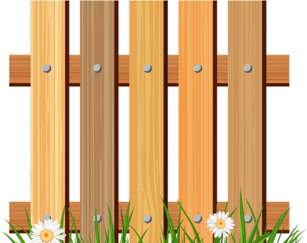 Garden Clipart Fence - Wood Fence Hd Png Transparent Png (640x480), Png Download