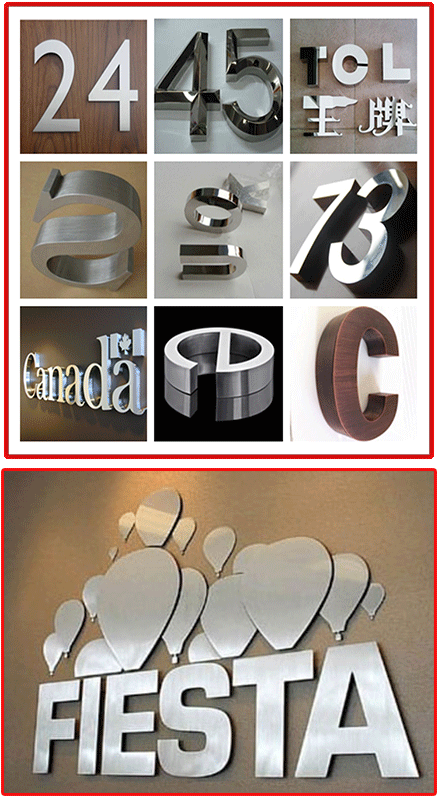 3d Steel Letters Sign Boards - Aluminium Letters Signage Clipart (500x861), Png Download