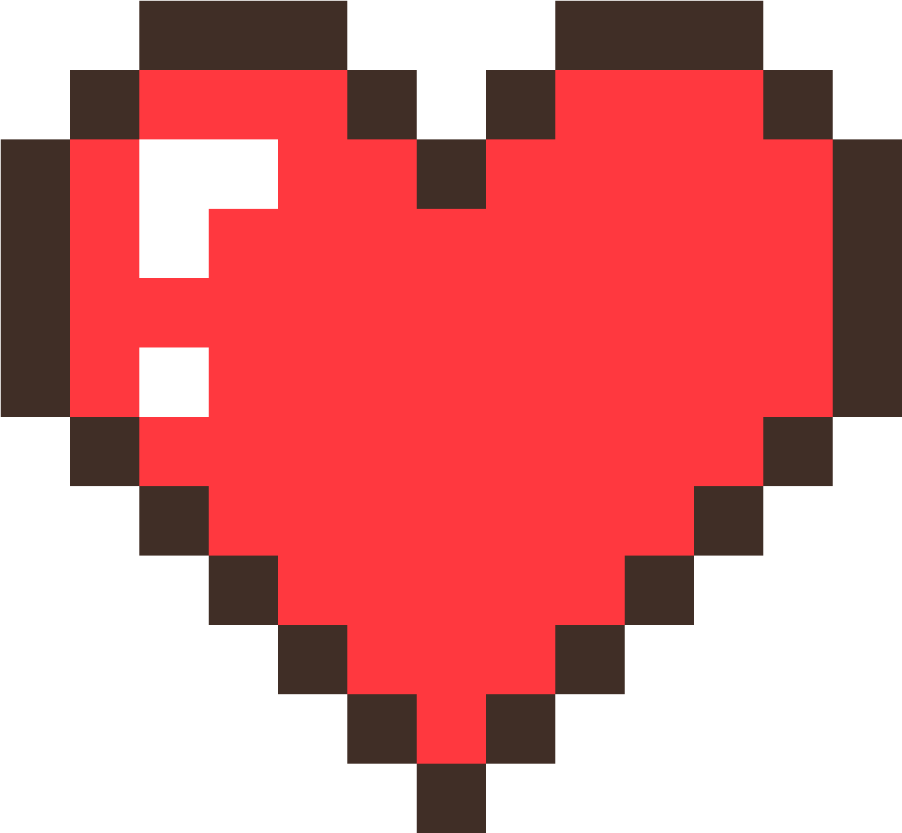 Heart, Png Pixel - Pixel Heart Clipart Transparent Png (1500x1400), Png Download