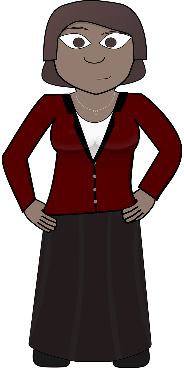 Confident Business Woman Png Image - African American Woman Cartoon Png Clipart (640x1280), Png Download