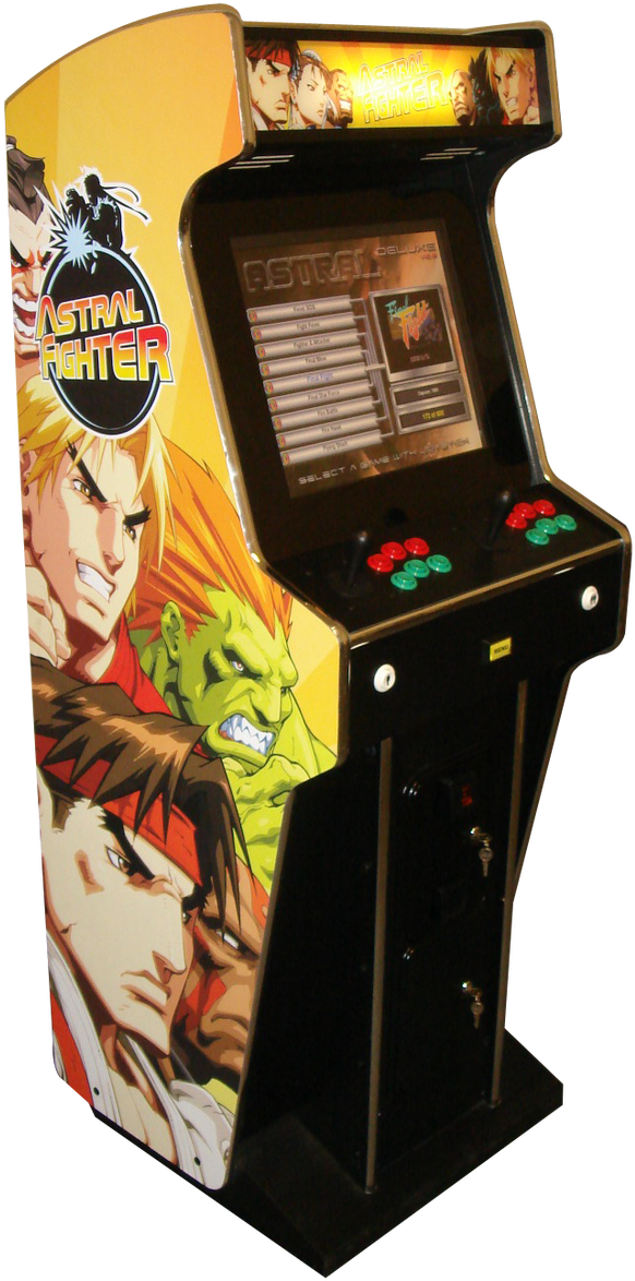 Video Game Arcade Cabinet Clipart (582x1174), Png Download