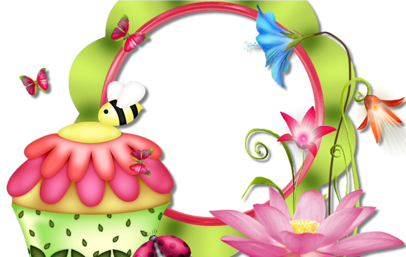 Fairy Garden Png Google Search Fairy Garden Clipart - Fairies And Pixies Frames Clipart Transparent Png (1368x855), Png Download