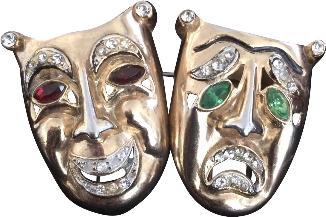 Coro Comedy And Tragedy Masks - Face Mask Clipart (1090x1090), Png Download