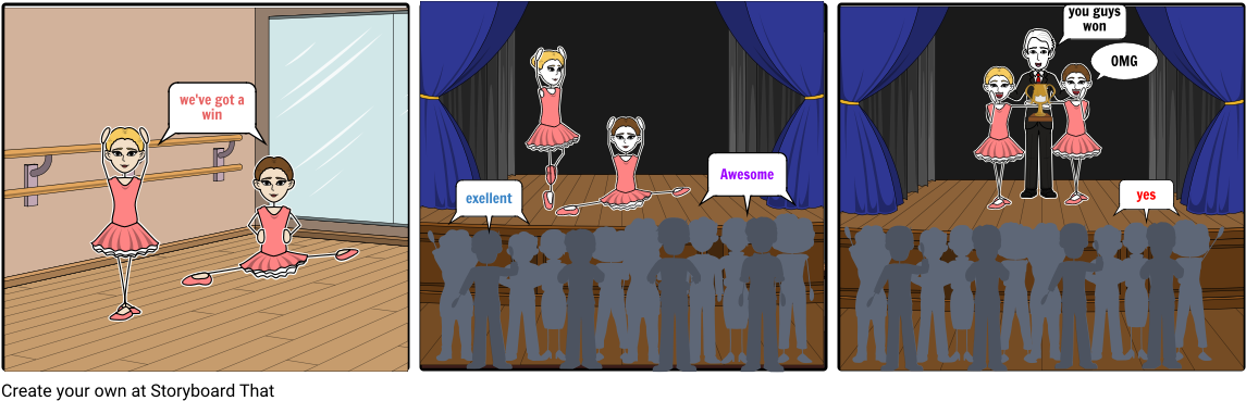 Confident Bellarina's - Cartoon Clipart (1164x385), Png Download