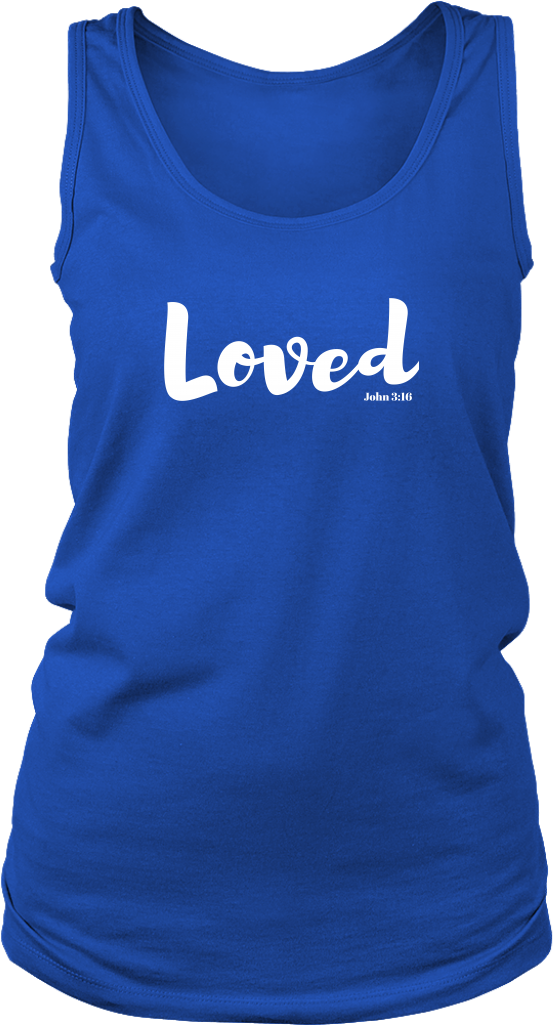 Loved Tank Top - Active Tank Clipart (553x1025), Png Download