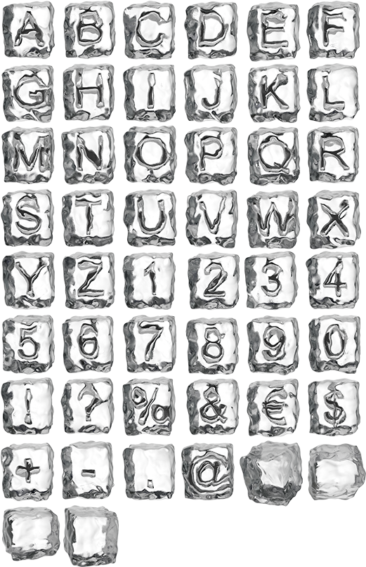 Ice Cube Letters Png Clipart (525x818), Png Download
