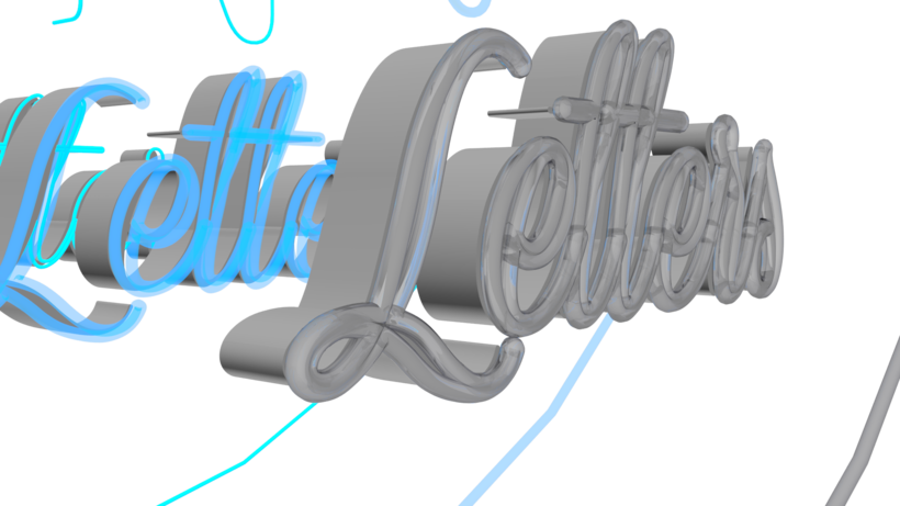 Neon Letters 0 Neon Letters - Illustration Clipart (820x461), Png Download