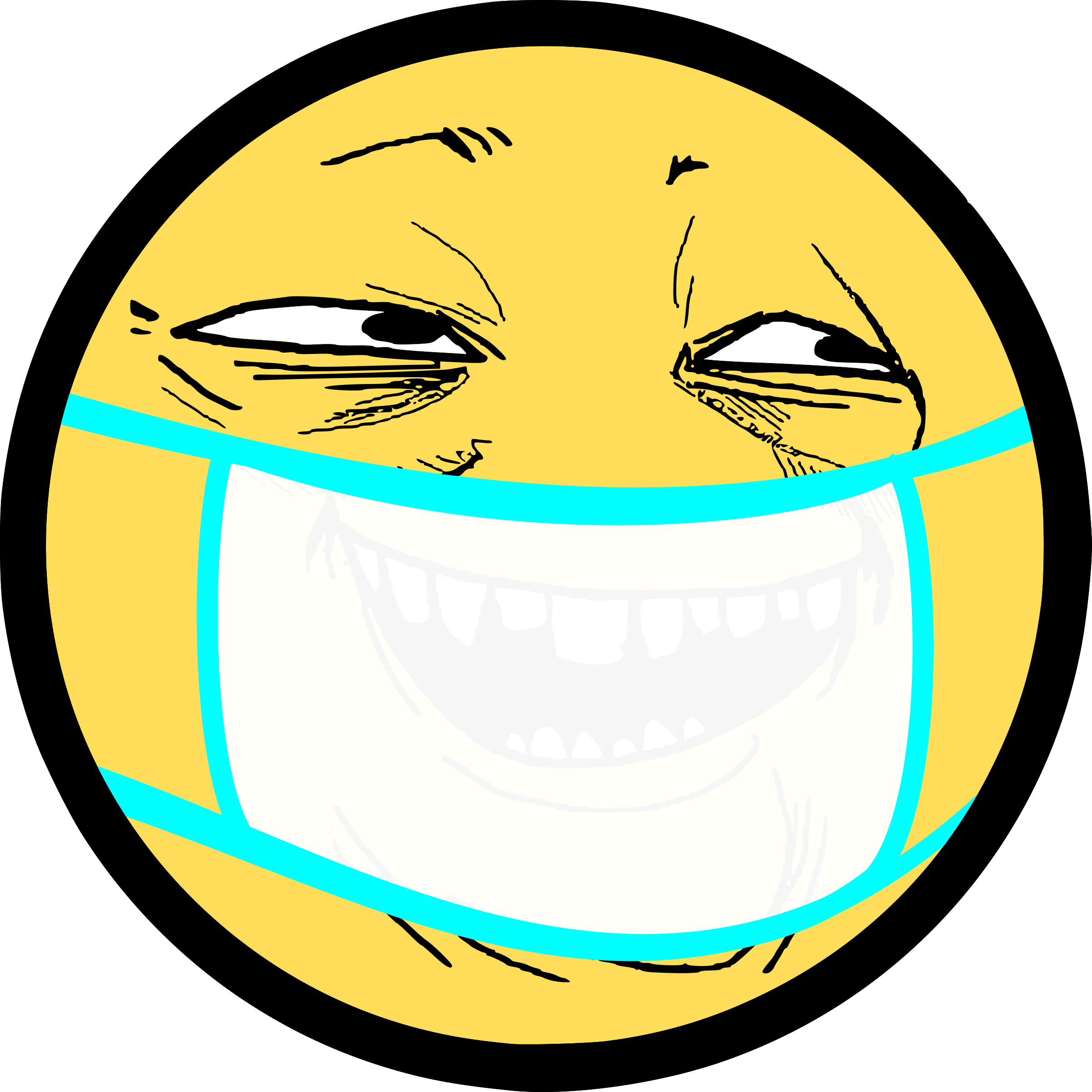 Influenza Cliparts - Yellow Troll Face Png Transparent Png (2401x2400), Png Download