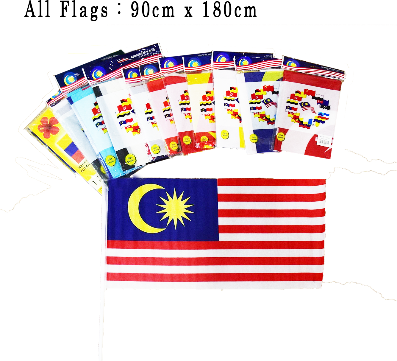 Malaysia & All 14 States Flags - Flag Of Malaysia Clipart (1334x1212), Png Download