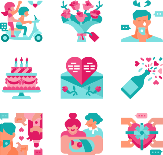 Wedding Love Story Clipart (600x564), Png Download