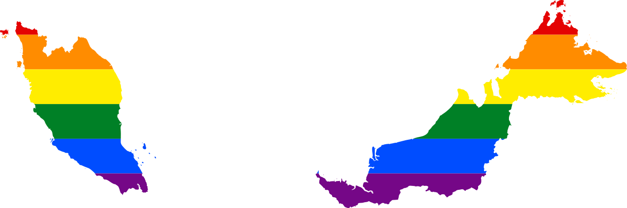 Lgbt Flag Map Of Malaysia - Map Of Malaysia High Resolution Clipart (1280x424), Png Download