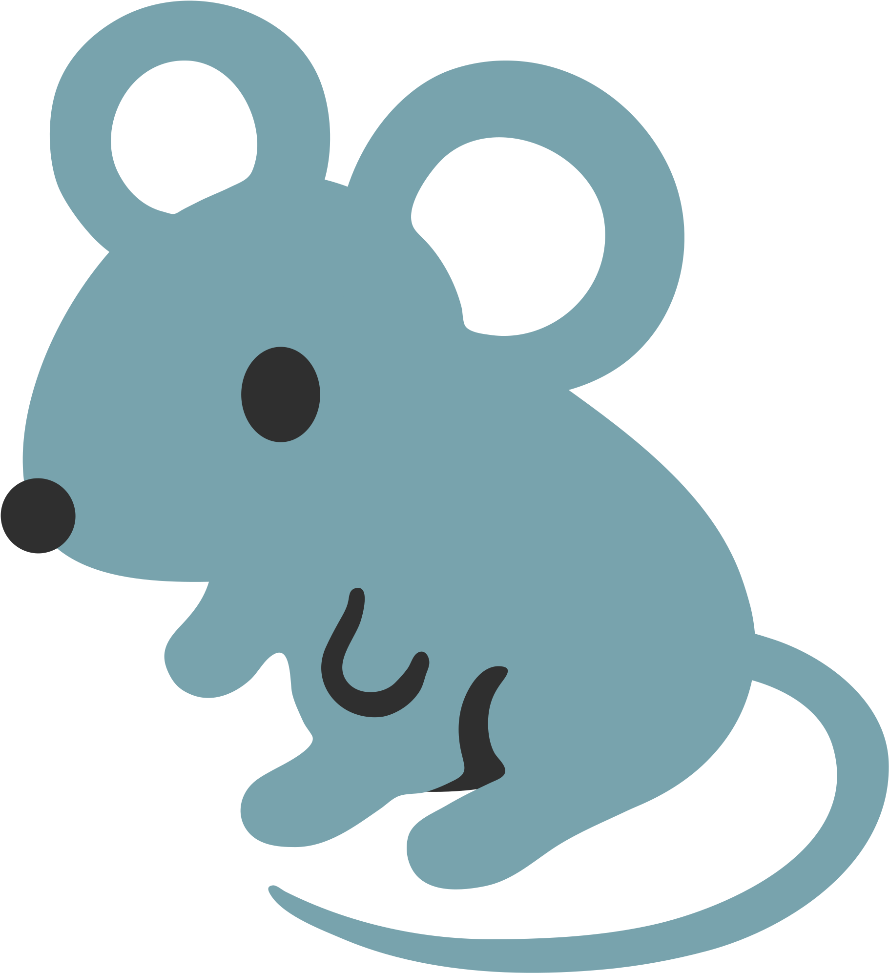 Clipart Rat Svg - Rat Emoji - Png Download (2000x2000), Png Download